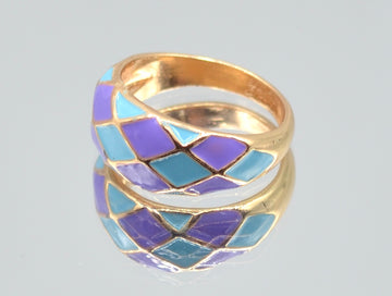 Multi Colour Enamel Ring 1